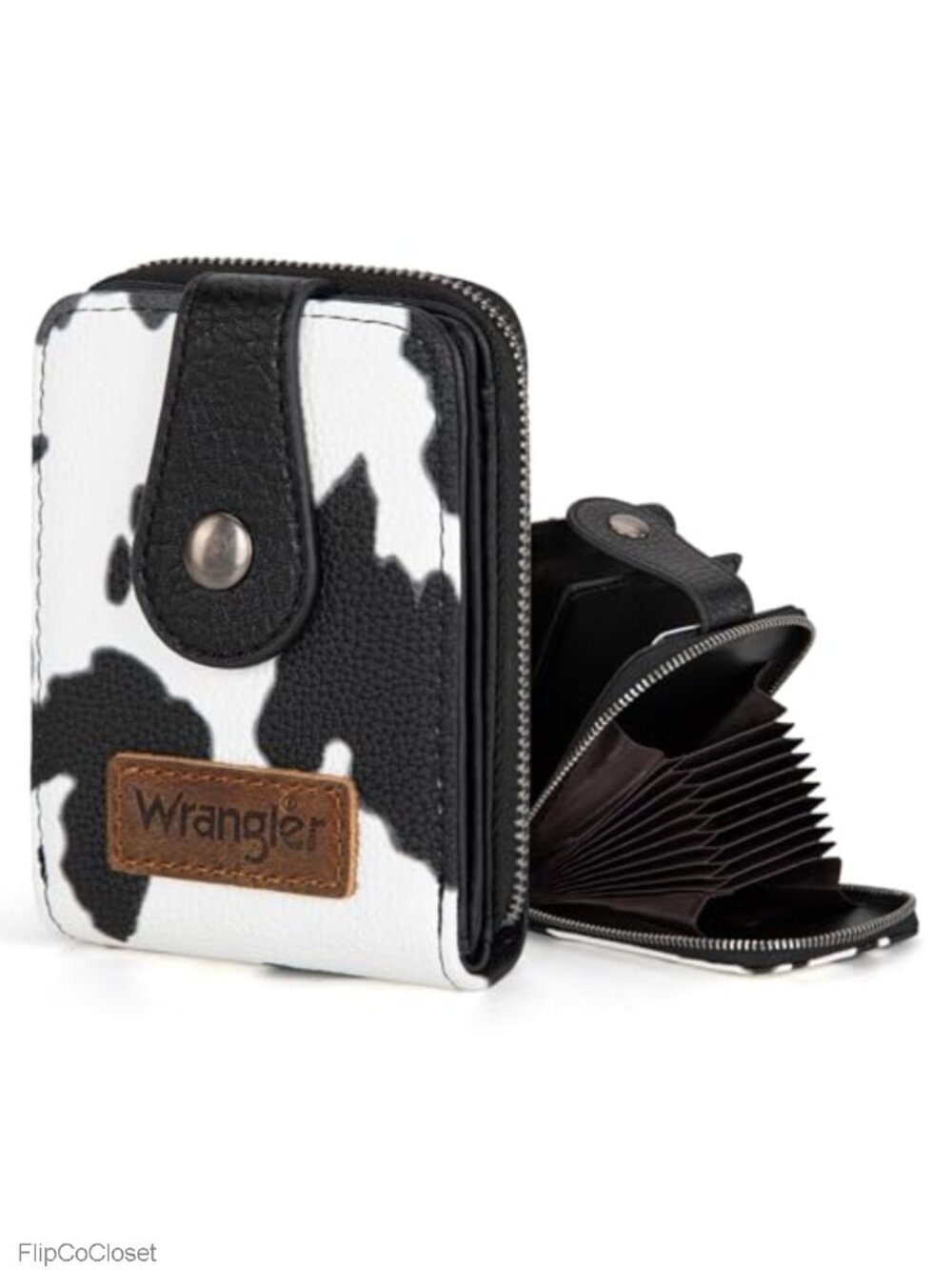 Cow Print RFID Blocking Card Holder Wallet Women Small Credit Card Case